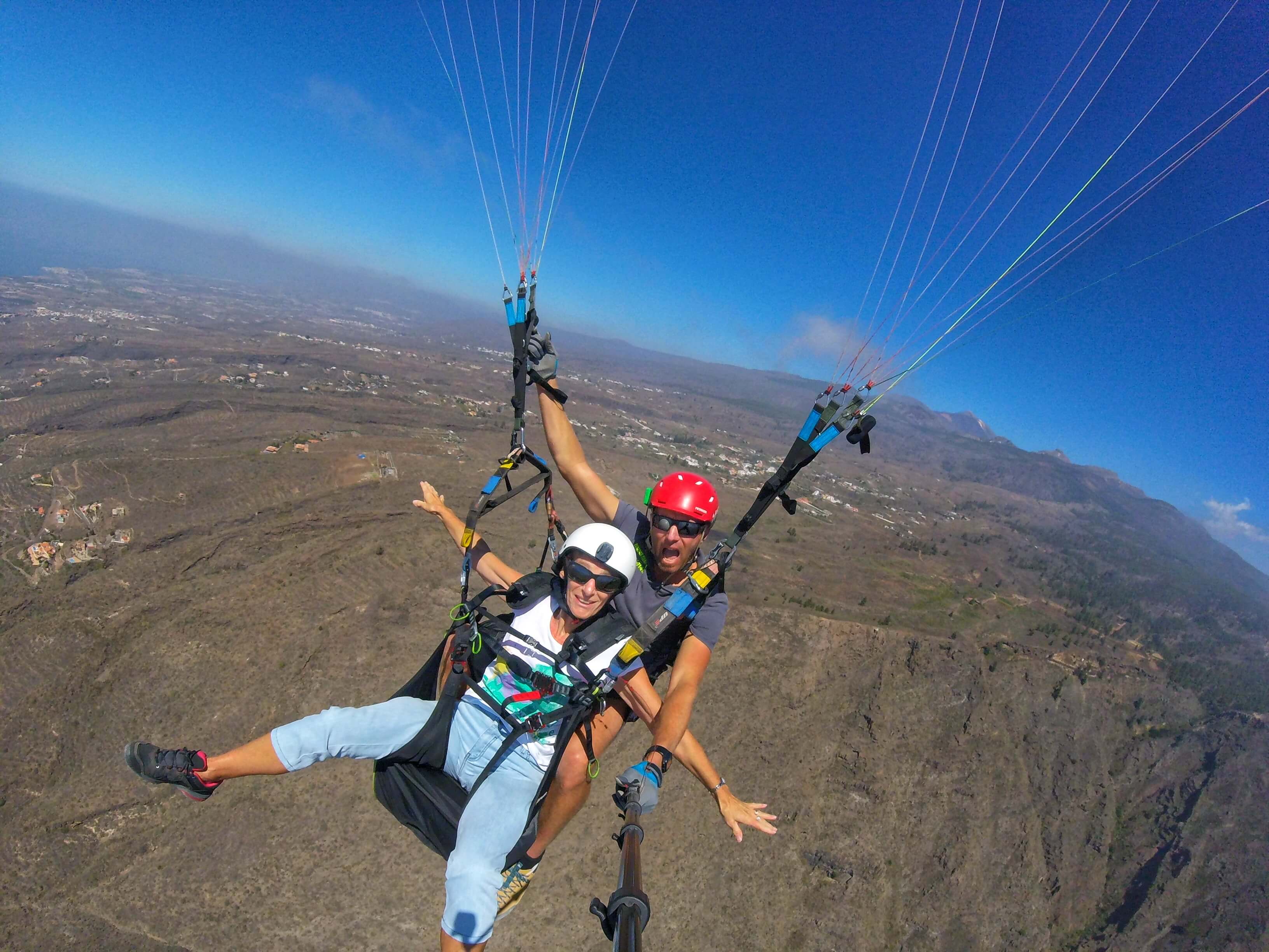 paragliding tandem teide over ténerife