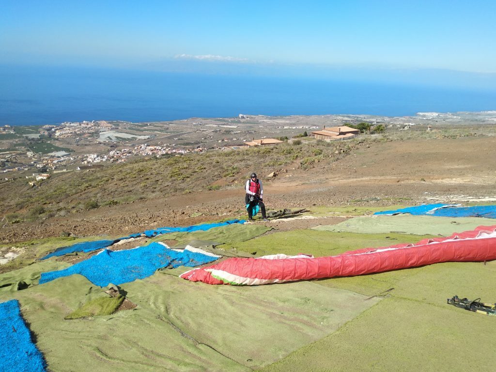 tenerife paragliding take off taucho
